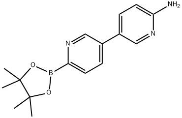 5-(6-Amino-3-pyridyl)pyridine-2-boronic acid pinacol ester Struktur