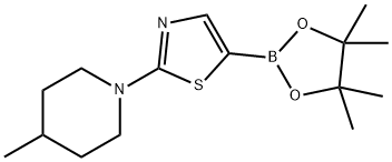 2-(4-methylpiperidin-1-yl)-5-(4,4,5,5-tetramethyl-1,3,2-dioxaborolan-2-yl)thiazole Struktur