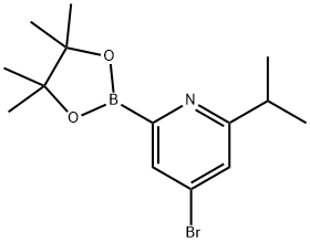 4-Bromo-6-(iso-propyl)pyridine-2-boronic acid pinacol ester Struktur