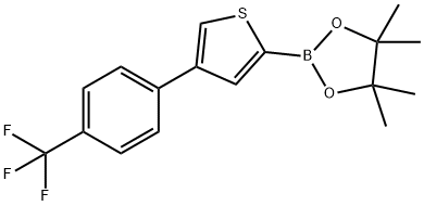 4-(4-Trifluoromethylphenyl)thiophene-2-boronic acid pinacol ester Struktur