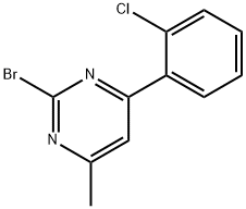 2-Bromo-4-(2-chlorophenyl)-6-methylpyrimidine Struktur