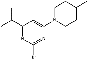 2-Bromo-4-(4-methylpiperidin-1-yl)-6-(iso-propyl)pyrimidine Struktur