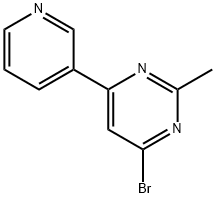 4-bromo-2-methyl-6-(pyridin-3-yl)pyrimidine Struktur