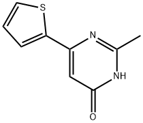 4-hydroxy-2-methyl-6-(2-thienyl)pyrimidine Struktur