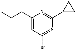 4-bromo-2-cyclopropyl-6-(n-propyl)pyrimidine Struktur