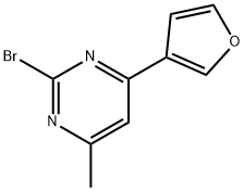 2-bromo-4-(3-furyl)-6-methylpyrimidine Struktur