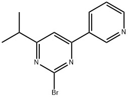 2-Bromo-4-(pyridin-3-yl)-6-(iso-propyl)pyrimidine Struktur