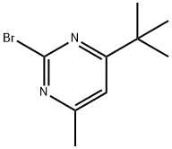 2-Bromo-4-(tert-butyl)-6-methylpyrimidine Struktur