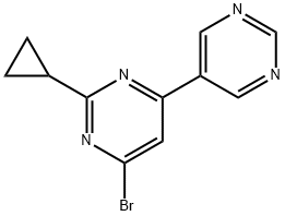 4-Bromo-2-cyclopropyl-6-(5-pyrimidyl)pyrimidine Struktur