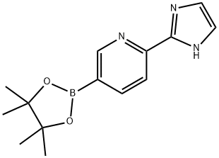 2-(1H-imidazol-2-yl)-5-(4,4,5,5-tetramethyl-1,3,2-dioxaborolan-2-yl)pyridine Struktur