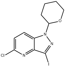 5-Chloro-3-iodo-1-(tetrahydro-2H-pyran-2-yl)-1H-pyrazolo[4,3-b]pyridine Struktur