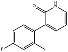 2-Hydroxy-3-(2-methyl-4-fluorophenyl)pyridine Struktur