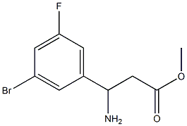 3-AMINO-3-(3-BROMO-5-FLUOROPHENYL)PROPIONIC ACID METHYLESTER Struktur