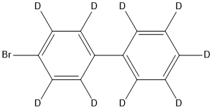 4′-Bromo-1,1′-biphenyl-2,2′,3,3′,4,5,5′,6,6′-d9 Struktur