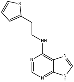 N-[2-(thiophen-2-yl)ethyl]-7H-purin-6-amine Struktur