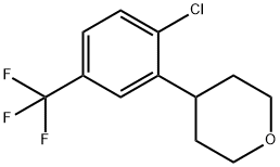 4-Trifluoromethyl-2-(4-tetrahydropyranyl)chlorobenzene Struktur