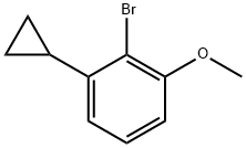 6-(Cyclopropyl)-2-(methoxy)bromobenzene Struktur