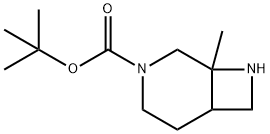 tert-butyl 1-methyl-3,8-diazabicyclo[4.2.0]octane-3-carboxylate Struktur