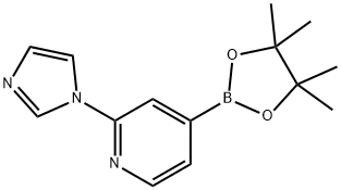 2-(1H-imidazol-1-yl)-4-(4,4,5,5-tetramethyl-1,3,2-dioxaborolan-2-yl)pyridine Struktur