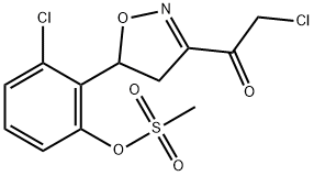 Ethanone, 2-chloro-1-[5-[2-chloro-6-[(methylsulfonyl)oxy]phenyl]-4,5-dihydro-3-isoxazolyl]- Struktur