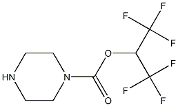 1,1,1,3,3,3-hexafluoropropan-2-yl piperazine-1-carboxylate Struktur