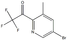 1-(5-bromo-3-methylpyridin-2-yl)-2,2,2-trifluoroethan-1-one Struktur