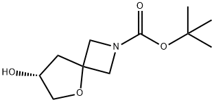 tert-butyl (R)-7-hydroxy-5-oxa-2-azaspiro[3.4]octane-2-carboxylate Struktur