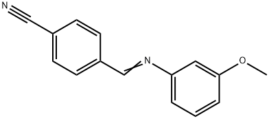 4-{[(3-methoxyphenyl)imino]methyl}benzonitrile Struktur