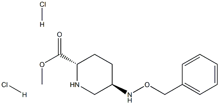 methyl(2S,5R)-5-[(benzyloxy)amino]piperidine-2-carboxylatedihydrochloride Struktur