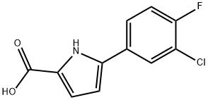 5-(3-chloro-4-fluorophenyl)-1H-pyrrole-2-carboxylic acid Struktur