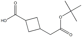 3-[2-(tert-butoxy)-2-oxoethyl]cyclobutane-1-carboxylic acid Struktur