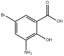 3-Amino-5-bromo-2-hydroxy-benzoic acid Struktur