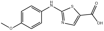 2-((4-methoxyphenyl)amino)thiazole-5-carboxylic acid Struktur