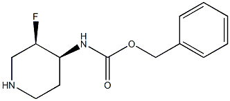 benzyl ((3R,4S)-3-fluoropiperidin-4-yl)carbamate Struktur