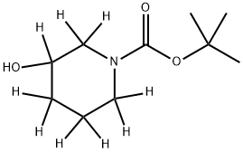 tert-butyl 3-hydroxypiperidine-1-carboxylate-2,2,3,4,4,5,5,6,6-d9 Struktur