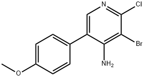 4-Amino-2-chloro-3-bromo-5-(4-methoxyphenyl)pyridine Struktur