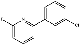 2-Fluoro-6-(3-chlorophenyl)pyridine Struktur