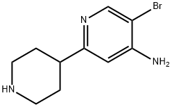 4-Amino-3-bromo-6-(piperidin-4-yl)pyridine Struktur