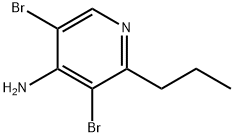 4-AMINO-3,5-DIBROMO-2-(N-PROPYL)PYRIDINE Struktur