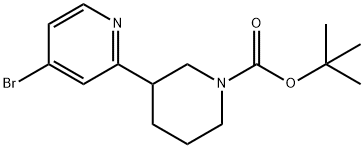 tert-butyl 3-(4-bromopyridin-2-yl)piperidine-1-carboxylate Struktur