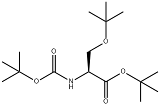 tert-butyl (2S)-3-[(2-methylpropan-2-yl)oxy]-2-[(2-methylpropan-2-yl)oxycarbonylamino]propanoate Struktur