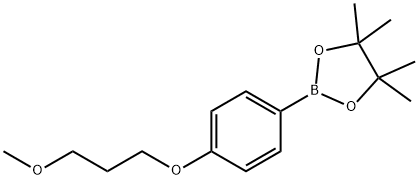 2-[4-(3-methoxypropoxy)phenyl]-4,4,5,5-tetramethyl-1,3,2-dioxaborolane Struktur