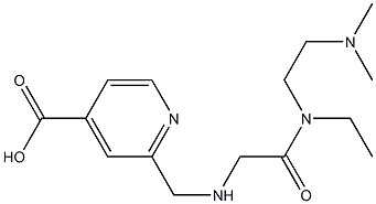 2-(((2-((2-(dimethylamino)ethyl)(ethyl)amino)-2-oxoethyl)amino)methyl)isonicotinic acid Struktur