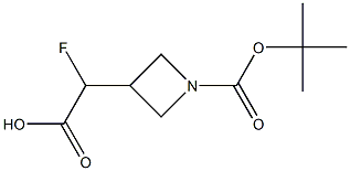 2-{1-[(tert-butoxy)carbonyl]azetidin-3-yl}-2-fluoroacetic acid Struktur