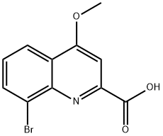 8-Bromo-4-methoxy-quinoline-2-carboxylic acid Struktur