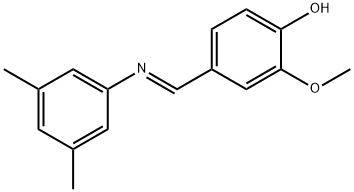 4-{[(3,5-dimethylphenyl)imino]methyl}-2-methoxyphenol Struktur