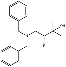 (R)-2-甲基-3-氟-4-(二芐基氨基)-2-丁醇, 1609545-83-6, 結構式