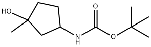 tert-butyl (3-hydroxy-3-methylcyclopentyl)carbamate Struktur