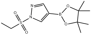 1-(ethylsulfonyl)-4-(4,4,5,5-tetramethyl-1,3,2-dioxaborolan-2-yl)-1H-pyrazole Struktur