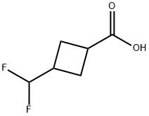 3-(difluoromethyl)cyclobutane-1-carboxylic acid Struktur